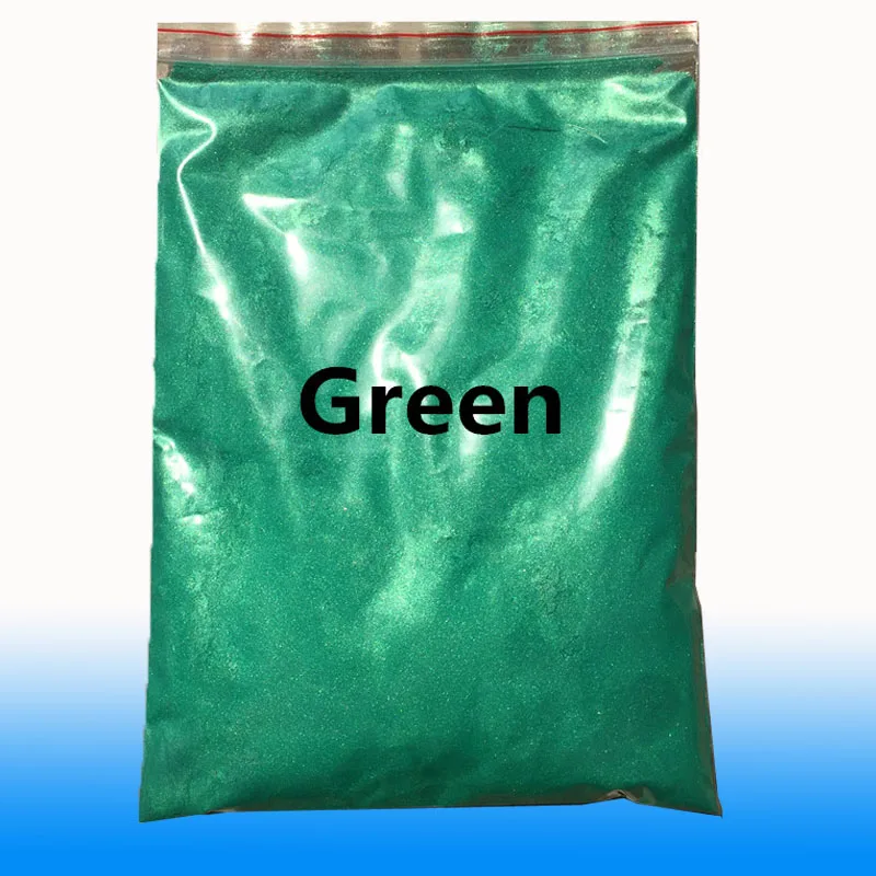 

Green Pearlescent Pigment Applied in printing ink paint cosmetics plastic leather handicrafts ornaments toys coating