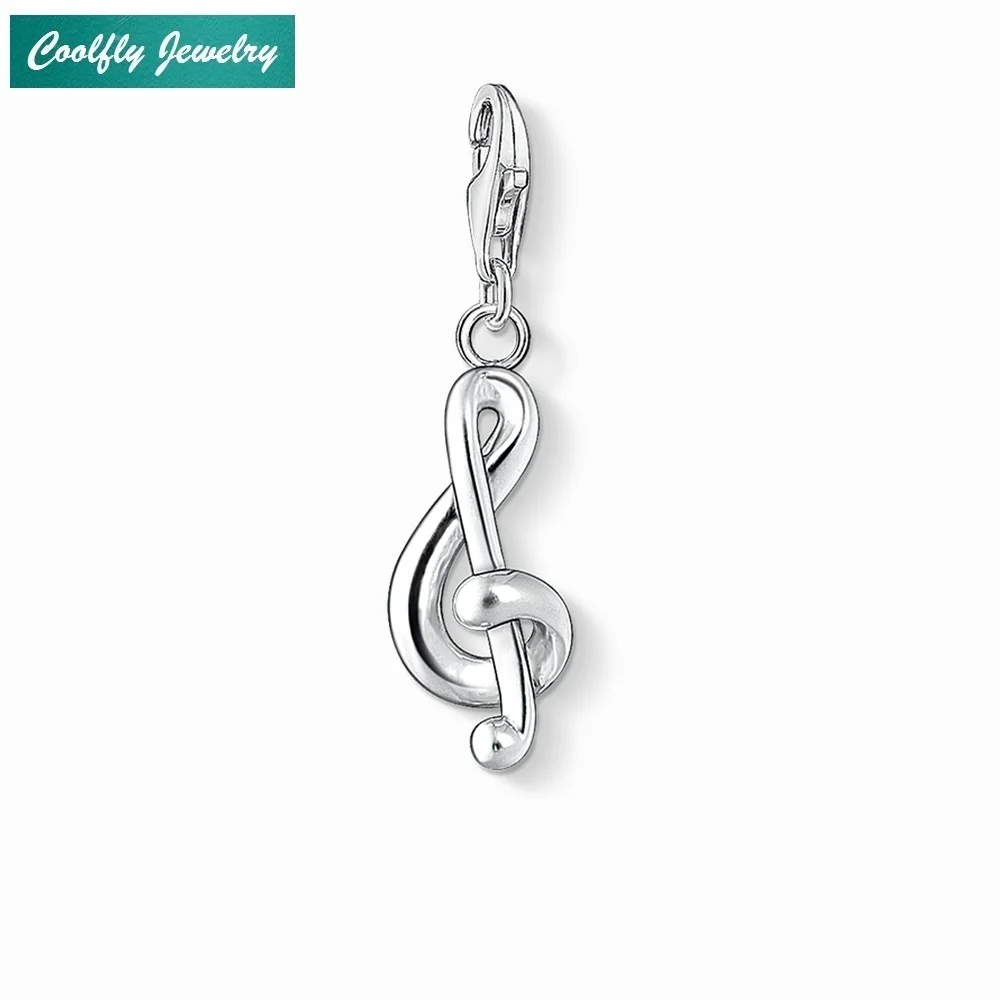 Treble Clef Music Charms Pendant Fit Bracelet &amp Bag Trendy Silver Plated DIY Accessories Good Making Jewelry Gift For Women | Украшения