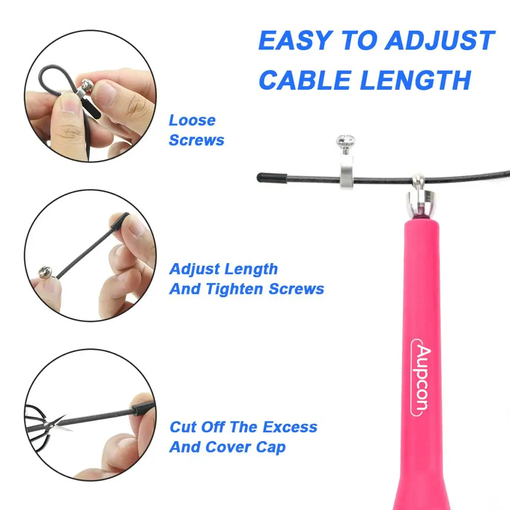 Speed Jump Rope Ball Bearing Adjustable Training Sport Skipping Fitness Equipment Fitness Skip Workout Training