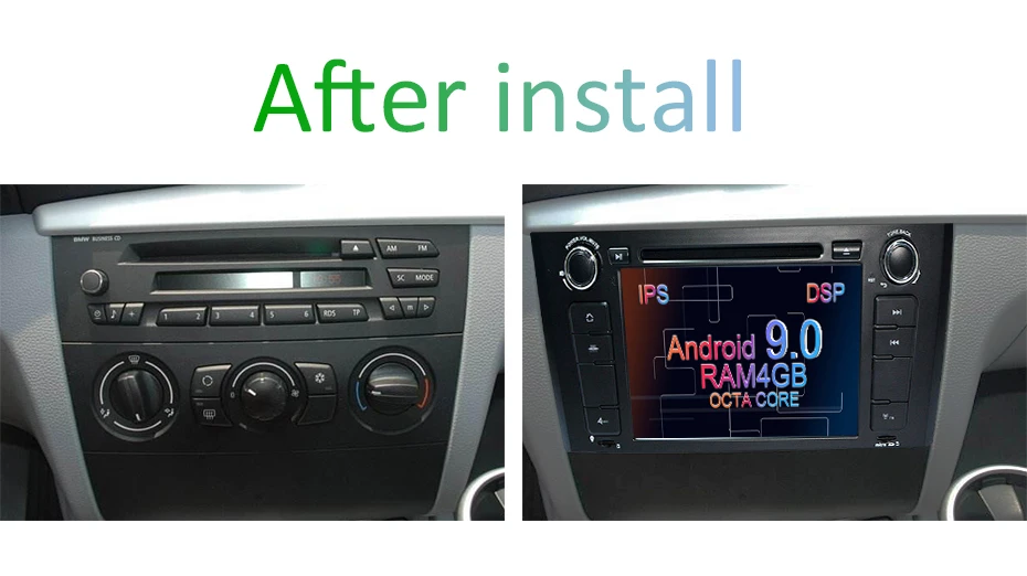 Clearance DSP Android 9.0 4G 64G 2 DIN CAR DVD PLAYER For BMW 1 SERIES E81 E82 E83 E88 GPS Navigation Stereo Radio Multimedia IPS SCREEN 4