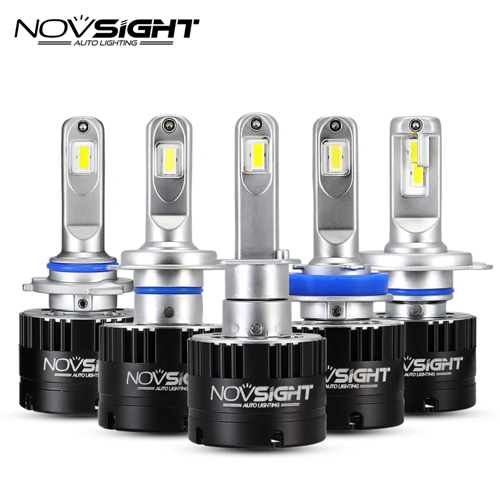 

NOVSIGHT Headlight Bulbs Hi-Lo Beam 80W 14400LM H7 led H4 H11 H1 H3 9005 9006 Car LED 5500K Auto Headlamp Fog Light Bulbs