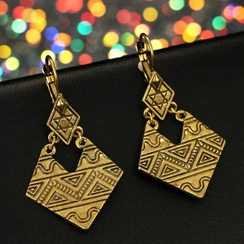 

Jhumki Indian earring women's morocco jewelry Gypsy afghan hippie unique geometric nepal Tribal earrings for women