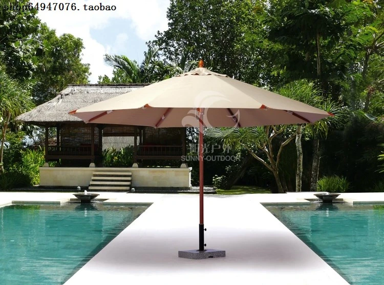 Los nuevos exterior cafe sunny paraguas toldo sol cuatro metros en la columna madera|umbrella corporation|awning fabricumbrella hand - AliExpress