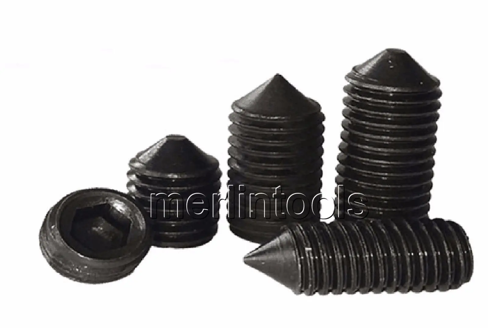 

200Pcs M3 M4 M5 M6 Set Cone Point Allen Head Hex Socket Screws Assortment Kit