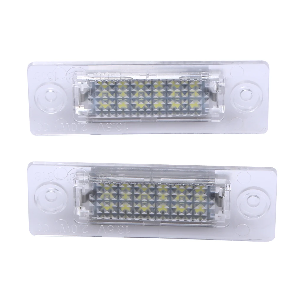 2pcs LED Number License Plate Light Rear Lamp 18-LED For VW Caddy Transporter Passat Car License Plate Lights Car Styling auto car led number license plate lights lamp bulb car styling xenon white for mitsubishi asx vehicles tail rear lamp