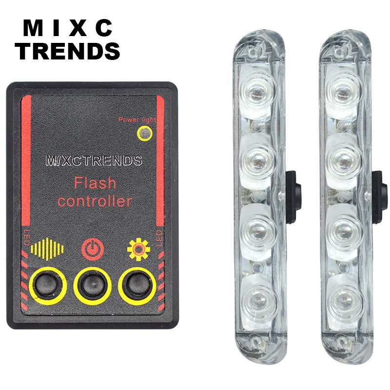 MIXC тенденции 2x4 8Led Строб скорой помощи полиции светильник 12В Автомобильный