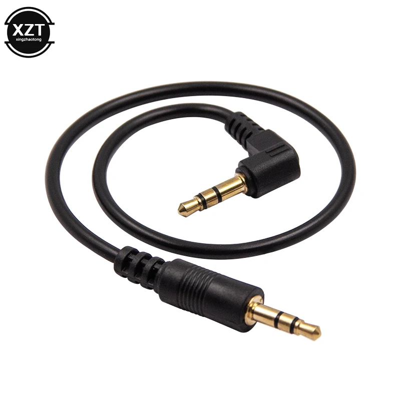 3,5 мм Aux кабель 30 см кабель со штыревыми соединителями на обоих концах для подключения позолоченный аудиокабель с углом 90 градусов для MP3 Автомобильный держатель для телефона на Динамик автомобильные аксессуары