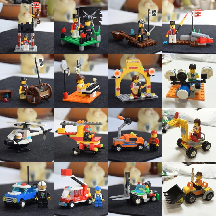 

Pirate Engineering Band Policemen Weapons Brinquedos Compatible Playmobil Military Mini Figures Building Block Original Toys