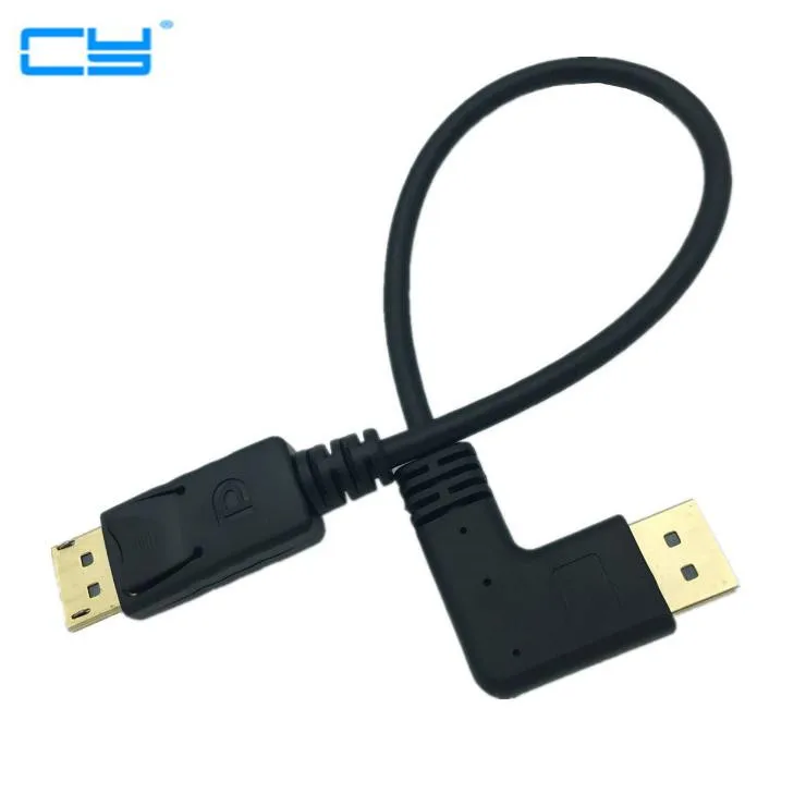 Позолоченные 90 градусов локоть DP линия HD DisplayPort кабель адаптера TV monitor цифровая