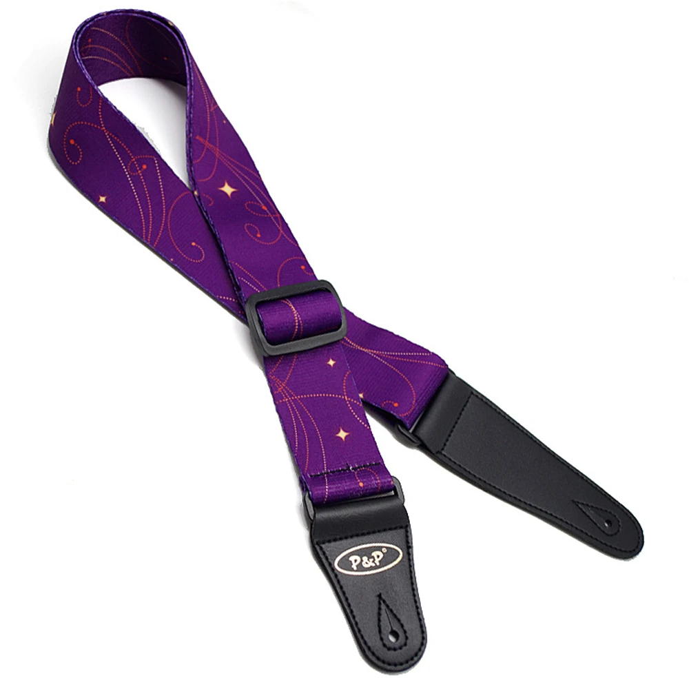 

Purple Star Guitar Strap Electric Guitar Acoustic Guitar Folk Guitar Bass Strap
