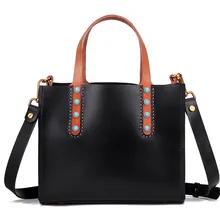 Handmade Women Lady Genuine Leather Vegetable Tanned Leather Handbags Turquoise Ornament Shoulder Bag Messenger Bags Satchels
