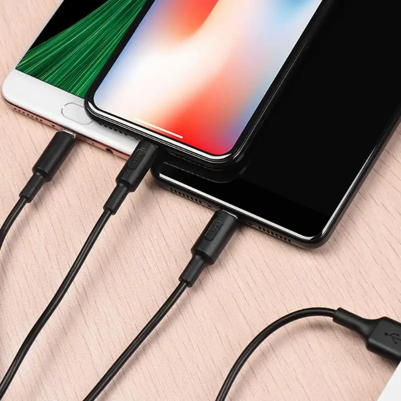 HOCO 1 m 3 في 1 شاحن يو اس بي كابل شحن ل فون الروبوت الهواتف USB نوع-C الهاتف المحمول الكابلات ل فون Xiaomi Huwwei
