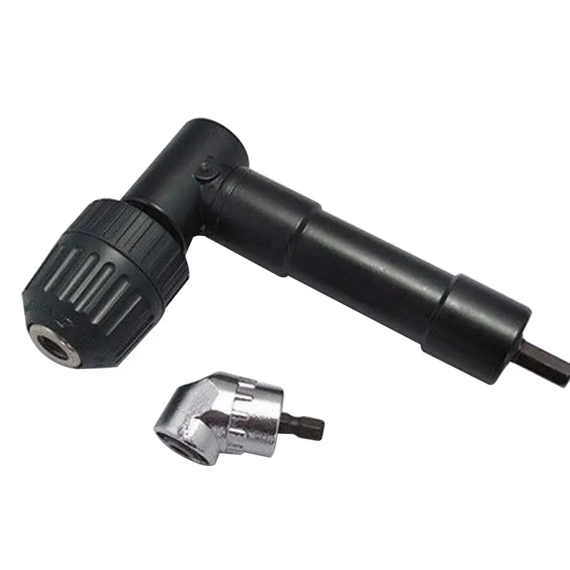 8mm Screwdriver Drill Bit 90°Right Angle Driver 3/8" Keyless Chuck Drill Adapter 