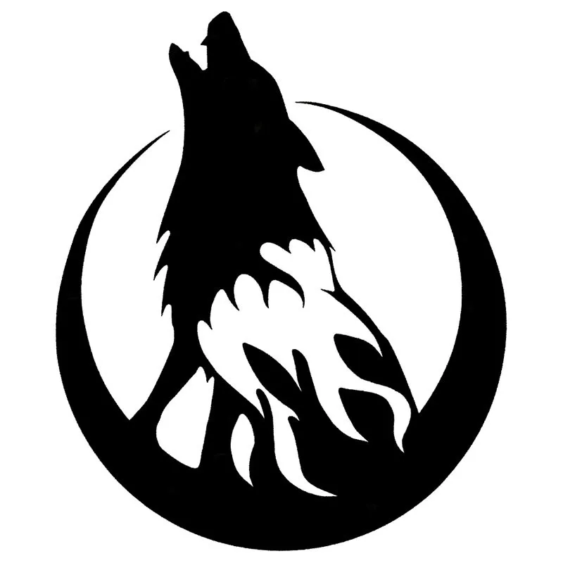 The 2nd Half Price Moon and Wolf Car Stickers and Decals Motorcycle Stickers Accessories Vinyl