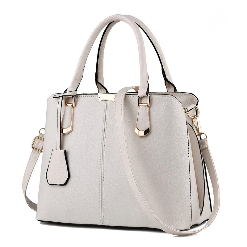 2017 New Bags for Woman Concise Leisure Fashion Elegant Office Ladies Handbags Solid Color Pink Sky