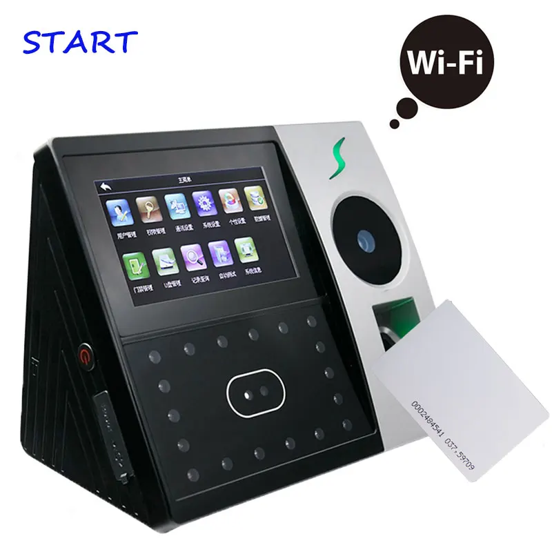 

Iface702 Palm Time Attendance Door Access Control System Network 12.56Khz Card For Office Time Clock Fingerprint Punching