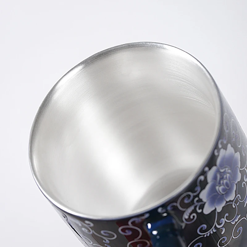 S999 чашка с двойными стенками Серебряная чашка Термосы Термос Чашка кофе чай молоко кружка для путешествий термо бутылка очищает качество воды