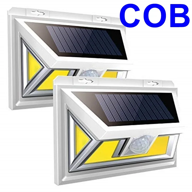 COB Solar LED New Sensor Light Outdoors Solar Lamp For Garden Decoration Night Security Wall Light Waterproof IP65 Luces Solares - Испускаемый цвет: solar light COB