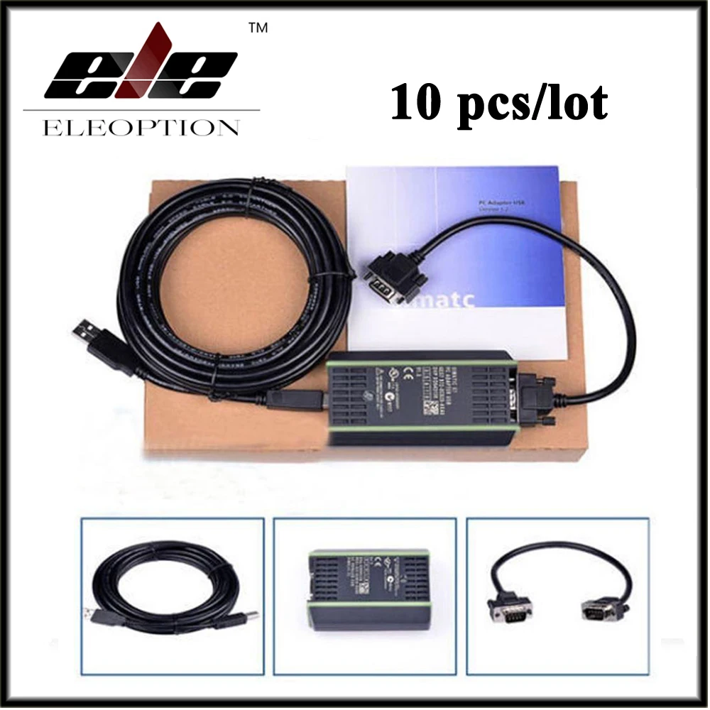 10x PLC кабель для Siemens S7 200/300/400 6ES7 972-0CB20-0XA0 USB-MPI+ PC USB-PPI