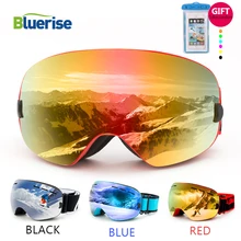 BLUERISE UV400 Skiing Eyewear Anti-Fog Double Lens Glasses Ski Men Women Snowboard Goggles Snow Ski Goggles In Skiing Eyewear vector magnetic ski goggles uv400 protection anti fog snowboard ski glasses for men women snowboard ski glasses snow eyewear