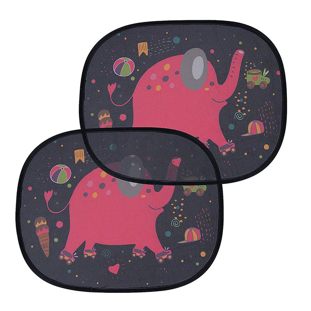 

44x35cm Accessories Windshield Side Electrostatic Adsorption Cartoon Easy Install Mesh Darkening Car Sun Shade Removable Cute