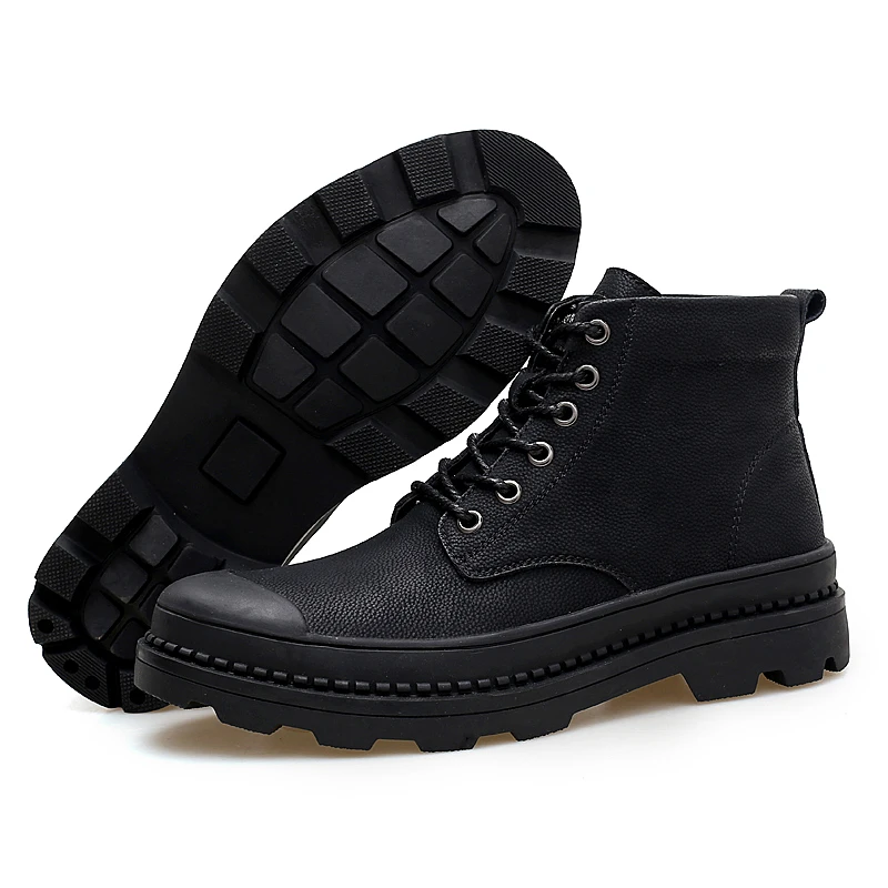 Misalwa/большие размеры 6-12; кожаные мужские ботинки в стиле милитари; Стильные Мужские ботинки в британском стиле; зимние плюшевые теплые ботинки