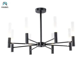 

Nordic Living Room Metal Led Luminarias Led Chandelier Acrylic Shades Rotatable Pendant Chandelier Indoor Lighting Fixtures