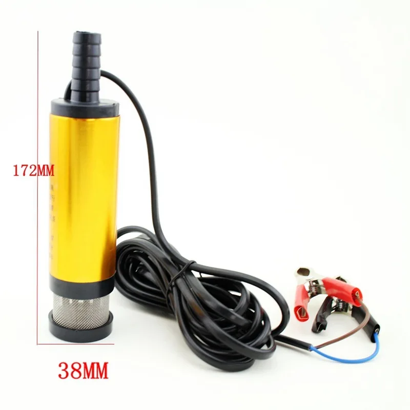 Small Volume  Oil Pump Water 12V 24V Diameter 38MM Wateoesel Aluminium Alloy Belt Filter Net  Oil Suction