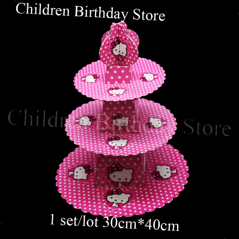 1set Hello Kitty cake stand theme birthday party decorations cupcake holder baby shower supplies | Дом и сад