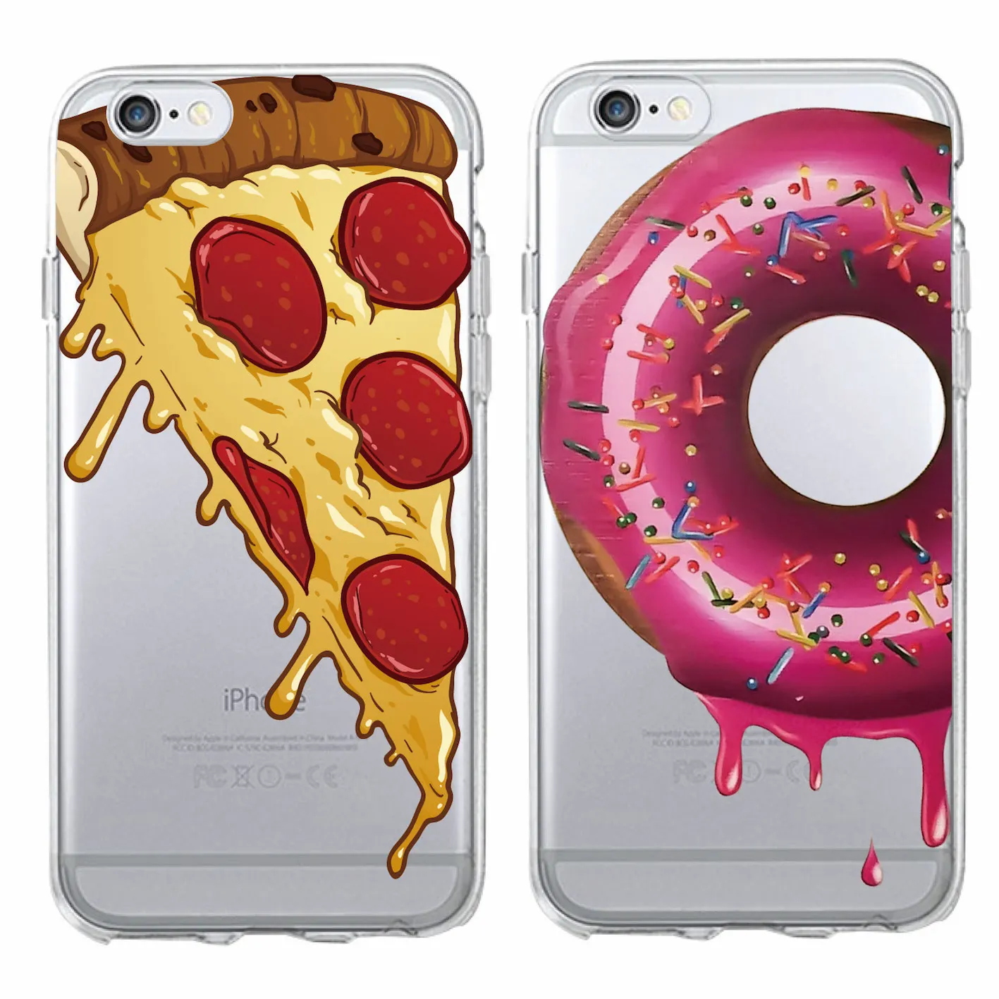 

Fashion Cute Pizza Cheese Donuts Soft Phone Case Coque Fundas For iPhone 6 6S 6Plus 7 7Plus 5S 8 8Plus X XS Max SAMSUNG Galaxy
