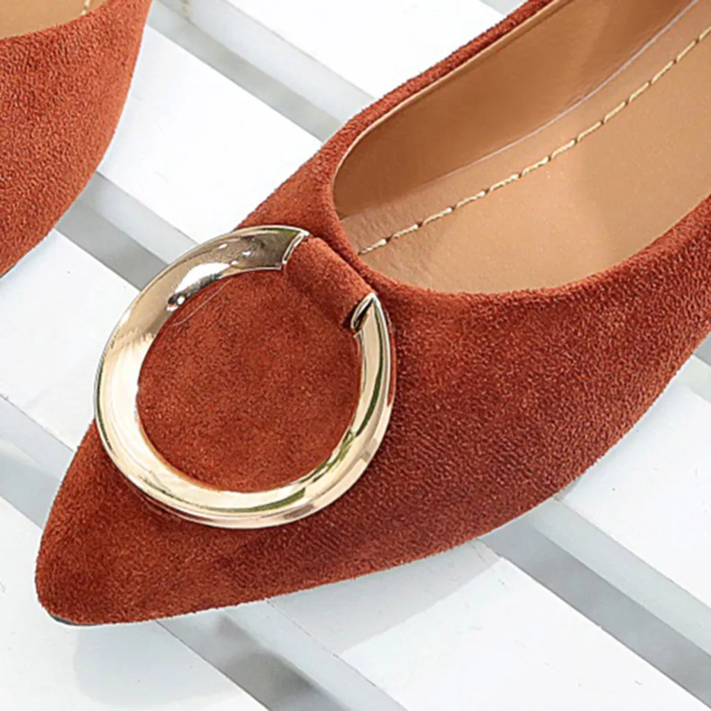 Zapatos de mujer женская модная повседневная обувь с острым носком для работы на плоской