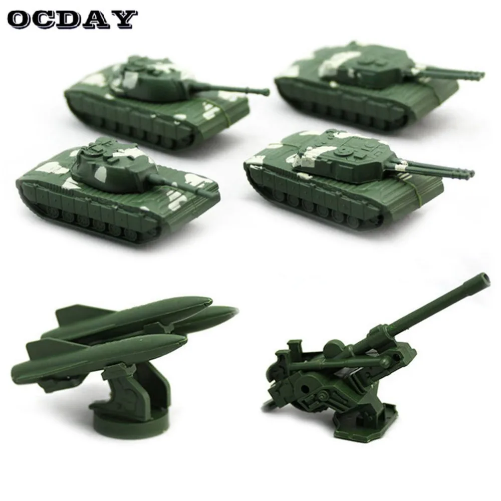 OCDAY 90PCS Plastic Military Exercises Model Toy Set Radar Tank Barrier Soldier War Weapon Army Action Figure Toys for Children