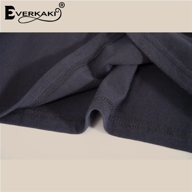 Женская уличная футболка Everkaki серая Повседневная с коротким рукавом и круглым