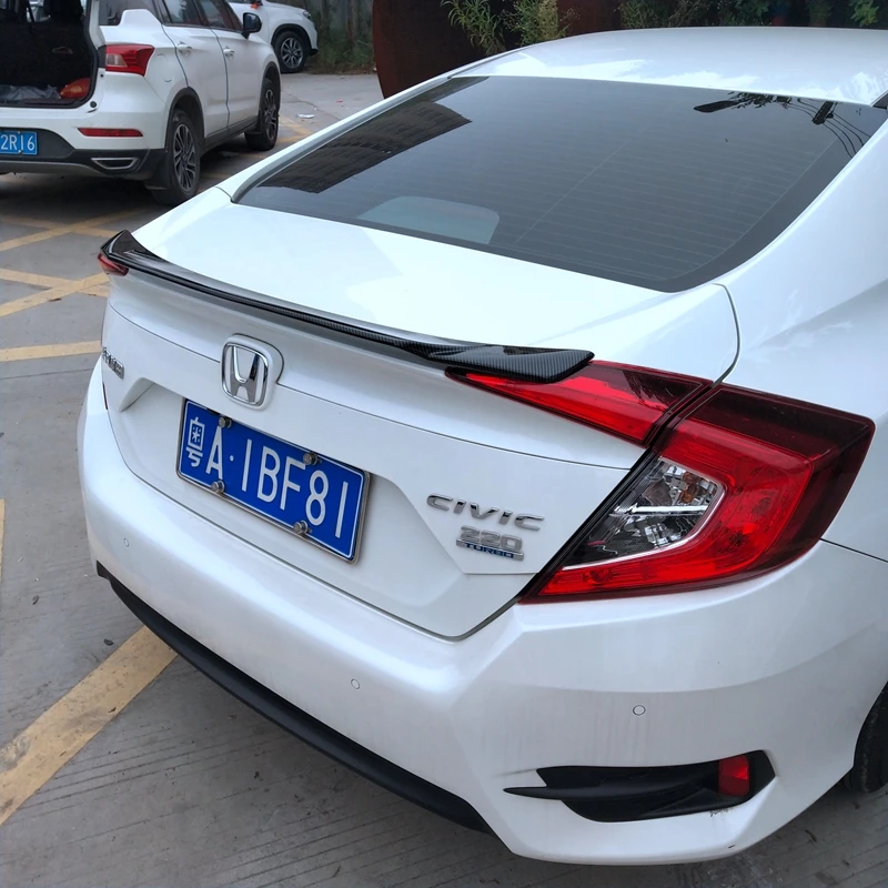 Высококачественные Спойлеры из углеродного волокна для 2016 2017 2018 honda civic ABS спойлер