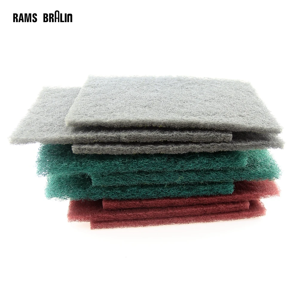 12 pieces Non woven Scotch Brite Hand Grinding Pad Coarse to Fine