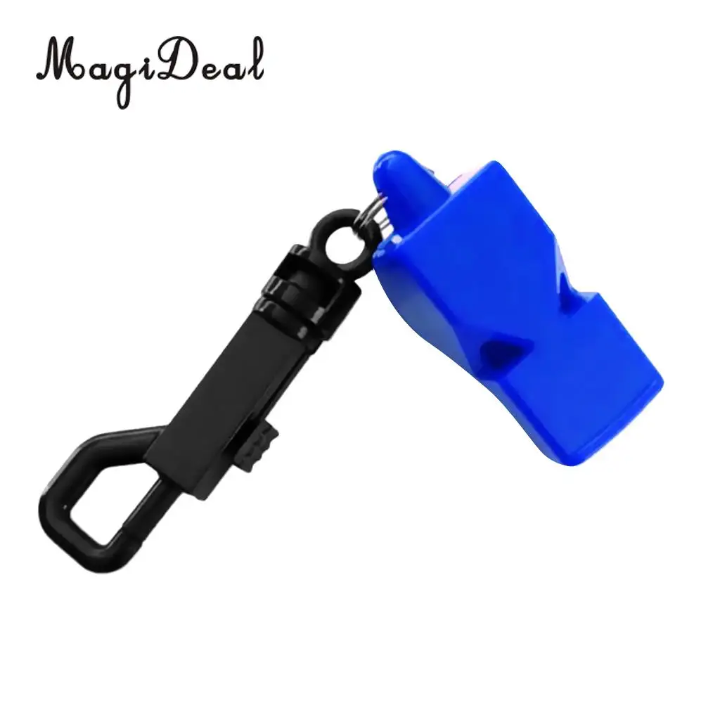MagiDeal Outdoor Emergency Safety Marine Police Underwater Survival Whistle with Belt Clip