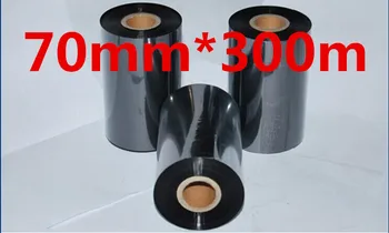 

Free shipping thermal transfer printer paper tags wax ribbon UR110 70mm * 300m For coated paper handmade stickers printing