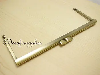 

metal purse frame glue on clasp clip anti bronze 7 1/4 inch X 2 3/4 inch B32