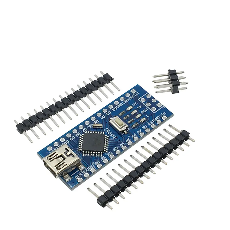 5 шт./лот, мини USB Nano 3,0 Atmega328P atmega328 контроллер для Arduino CH340 CH340G 5 в 16 м, Модуль платы с контактами