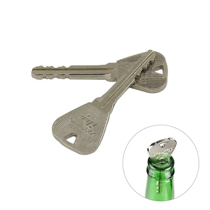 

2 Pcs New Close Up Metal Magic Trick Toy Folding Key Thru Bottle Or Ring Penetration Magic Trick Props Joke Toy