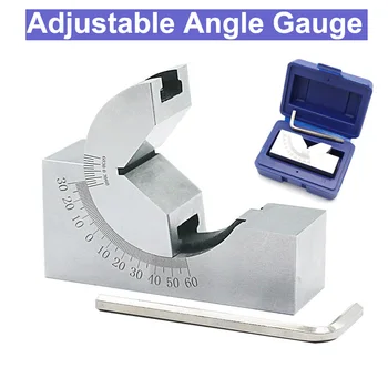 

URANN Sine Gauge Adjustable Angle Gauge Precision Angle Pad 0-60 Degree Angle Plate Block
