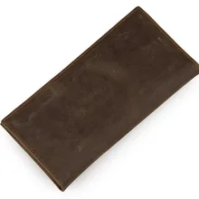 Nesitu длинные Размеры Винтаж темно-коричневый Crazy Plus цвета “китайская вишня” и “вороной конь из натуральной кожи Для мужчин кошелек из воловьей кожи мужской кошелек# M8100