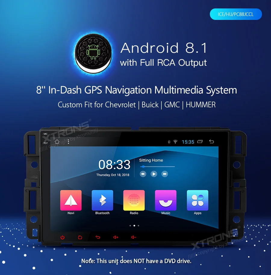 Best 8" Android 8.1 Oreo OS Car Multimedia GPS Radio for Buick Enclave 2008 2009 2010 2011 2012 with Split Screen Function Support 1