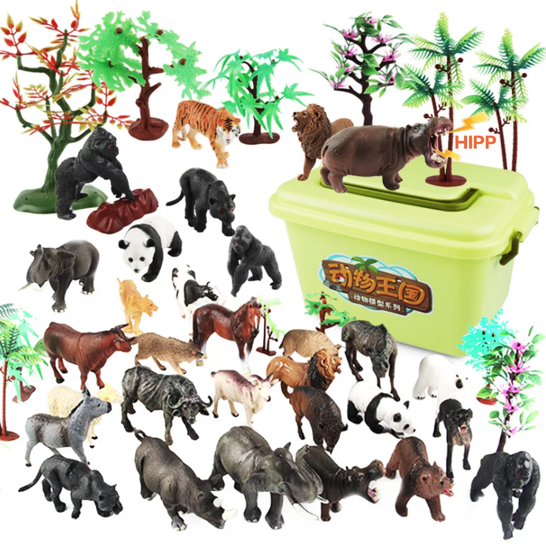 

23 Types Wild Animals Simulation Model Toys 33Pcs Children Early Education Cognition Playing Set for Kid Learning Birthday Kits