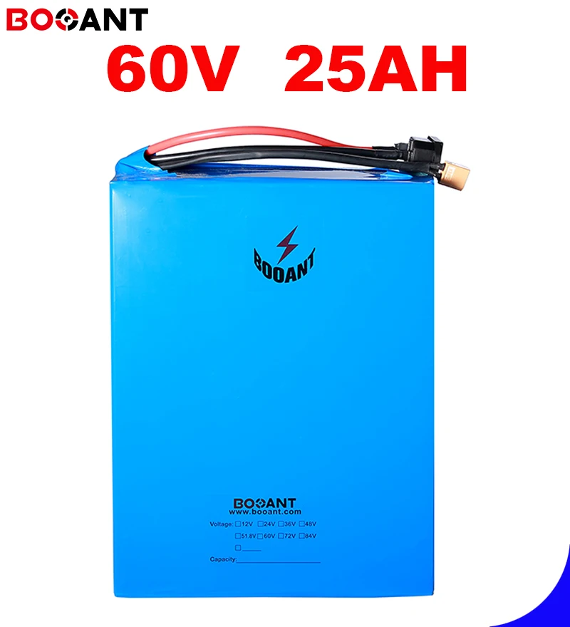 Высокая емкость 25Ah 60 V E-Bike литиевая батарея+ 5A зарядное устройство для 1000 W 2000 W 2500 W электромотор Электрический велосипед литиевая батарея 60 V
