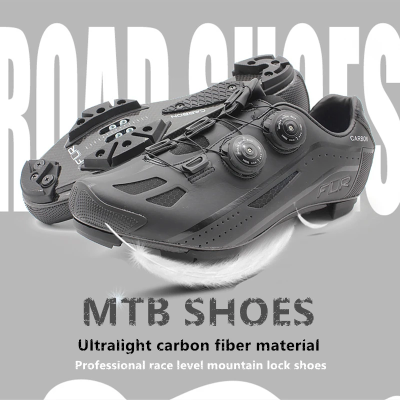 

2018 FLR professional race carbon fiber MTB bicycle shoes lock shoes breathable ultra light racing team Mountain sports shoes