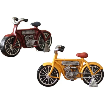 

Creative Vintage Resin Bicycle Model Ornaments Classic Bike Miniature Figurines Desktop Crafts Home Office Decor Kids Toy Gifts