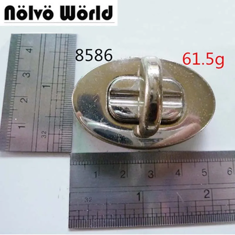 Silver color turn lock bags metal functional nickel twist locks for