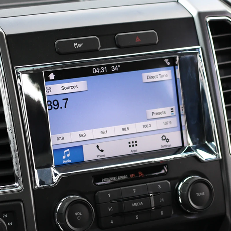 Для Ford F 150 2015 2019 хромированная центральная консоль GPS навигация рамка Крышка