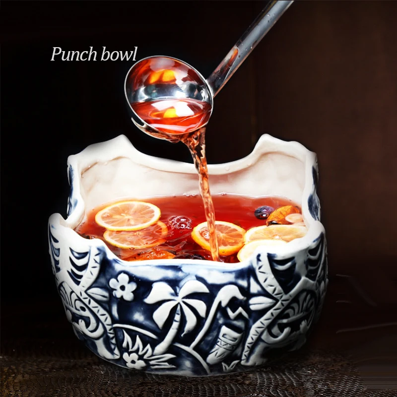 

Ceramic 1700ML Punch Bowl Waikiki Bowl Tiki Bowl